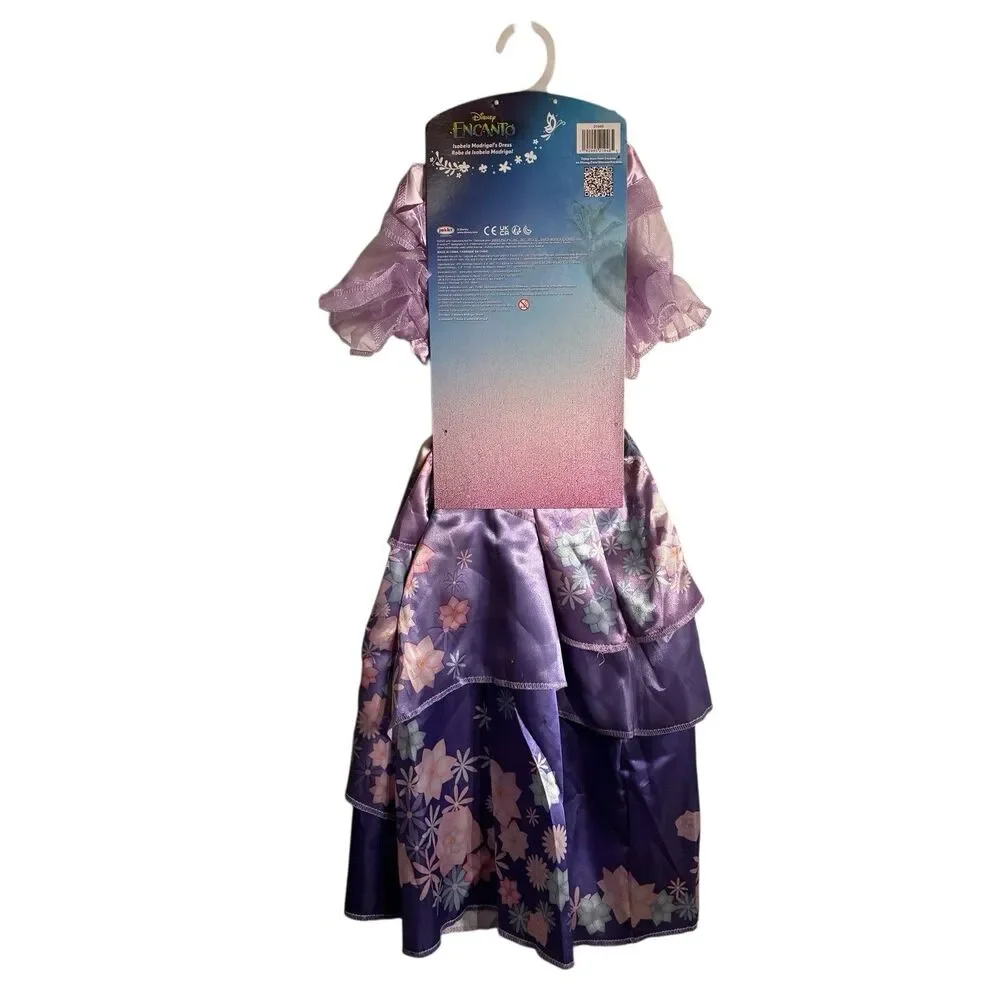 Disney Isabela Madrigal Dress Costume Size 4-6X. Floral. Shades Of Purple.